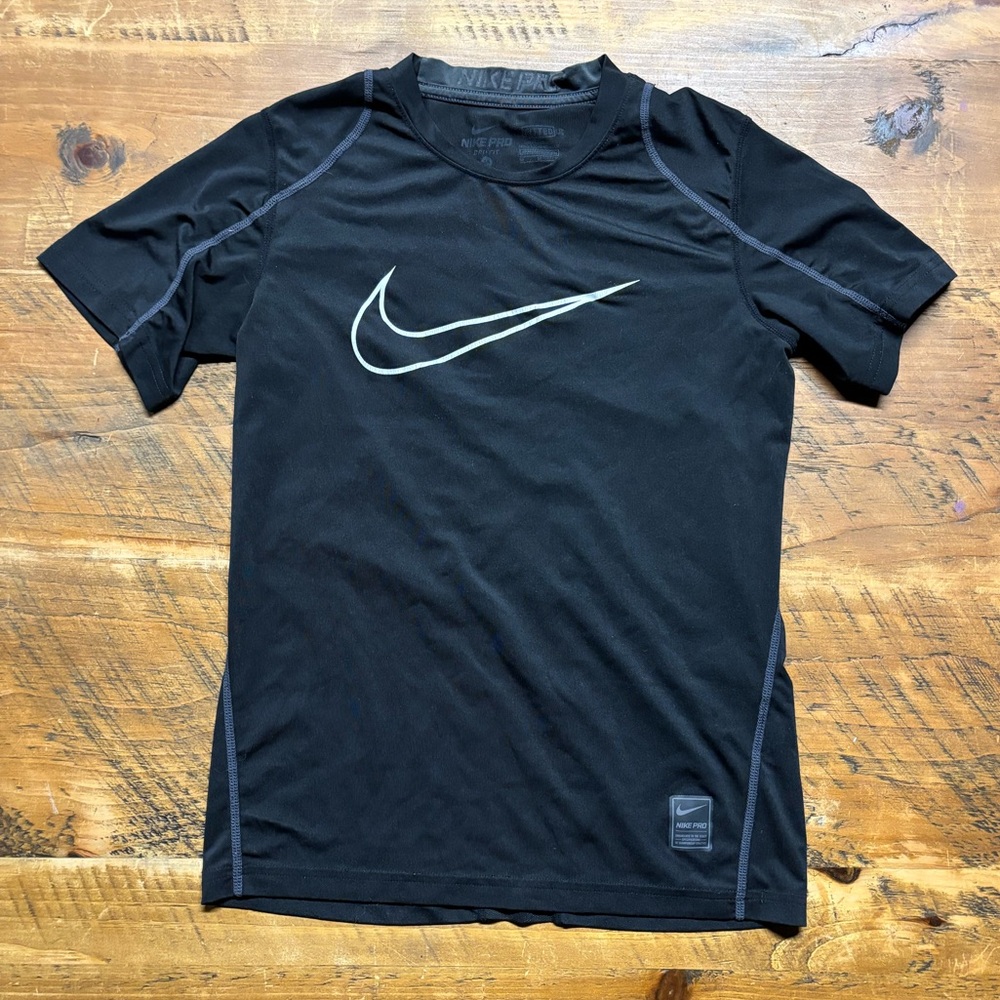Black Nike Dry Fit Tee, Boys Medium